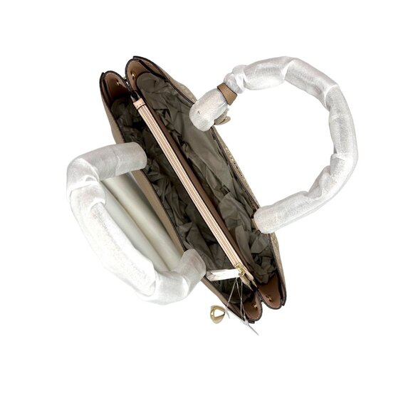 MICHAEL Michael Kors Adele Large Tan Leather Tote Handbag with Grommets - Picture 8 of 12